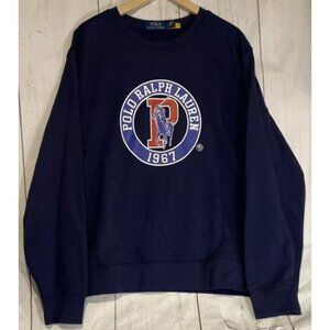 Polo Ralph Lauren Long Sleeve Logo Crewneck Sweatshirt Navy Blue Large $138 msrp